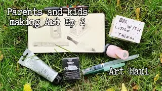 Parents and kids making art: shopping for art supplies (Profi Art Bucharest)—Art Haul, Ep. 2
