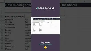 Classify data in Google Sheets with ChatGPT 
