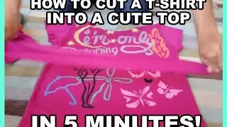 Reconstruct a cute top in 5min - [DiY T-Shirt Tutorial]