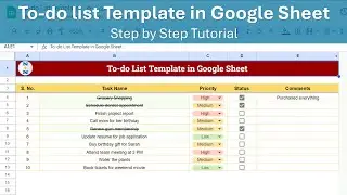 Best Google Sheet To-Do List You've NEVER Seen! Step by Step tutorial