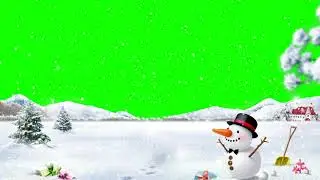 NO COPYRIGHT Green Screen - CHRISTMAS FRAMES with FALLING SNOW