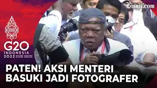 Kocak! Menteri Basuki Nyempil Jadi Fotografer Jokowi di Taman Mangrove
