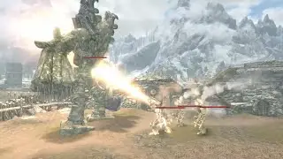 Skyrim Battles - Ancient Nordic Sentinel vs. Giants, Lurkers, Legendary Dragon, and more