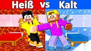 HOT vs COLD HOUSE BUILDING CHALLENGE in Minecraft!