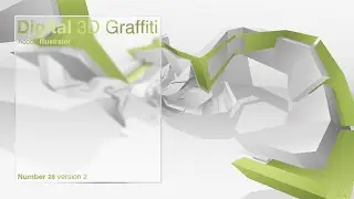 Digital 3D graffiti Number 28 v2. Adobe Illustrator