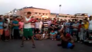 Boxing in Jemaa el-Fnaa Marrakesh, Morocco