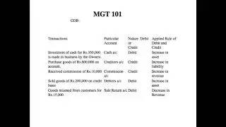 MGT101 Financial Accounting D=GDB 01 . SP21