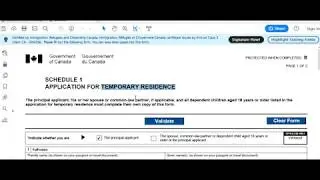 Imm 5257 Schedule 1 - Application for Temporary Residence Step by Step How to Fill the form