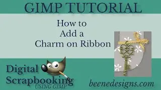 How to place a ribbon and charm on page layout using GIMP