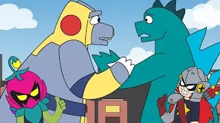 Brawl Stars Animation Lily and Draco in Godzilla City Smash