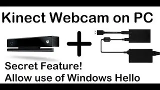 Xbox One Kinect - 1080p PC Webcam w/ Windows Hello (Biometric Security)