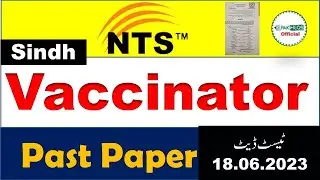 NTS Vaccinator Sindh solved paper held on 18/06/2023