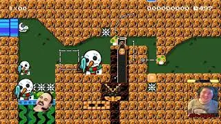 Getting trolled by Stevo and Bearware on Mario Maker 2