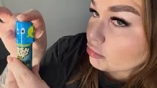ASMR Push Pop, Mouth Sounds and a Super Blue Tongue 🤣❤️