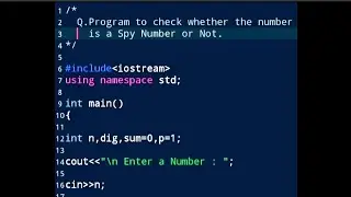 C++ Programming||Program to Check Whether the Number is a Spy Number or Not