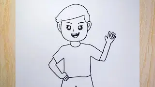 Cara menggambar orang laki laki