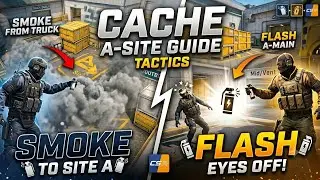 CS2 Cache A Site Smoke & Flash Guide