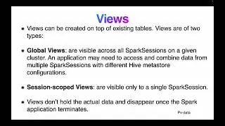 Spark SQL Views and Tables