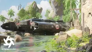 Creating A 3D Sci-fi Environment - Cinema 4D Octane After Effects Time-lapse