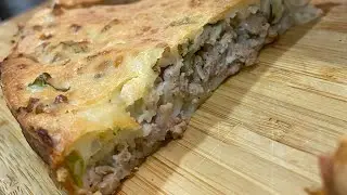 Мясной бездрожжевой пирог ! 🥧Простой рецепт