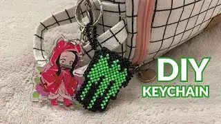 Beaded Monster Energy keychain / DIY / beading