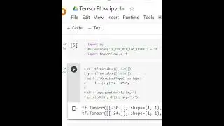 TensorFlow shorts: tf Variable() and tf GradientTape() 