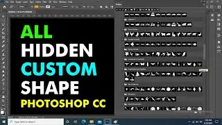How to Find All Custom Shapes For Photoshop CC | Photoshop Custom Shapes Missing- All Custom Shapes