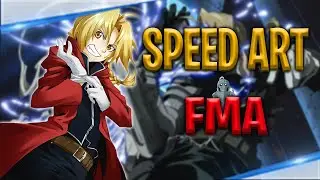 SPEED ART BANNIERE FULL METAL ALCHEMIST ( SPEED ART #1 )