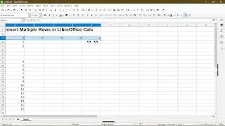 How to Insert Multiple Rows in LibreOffice Calc