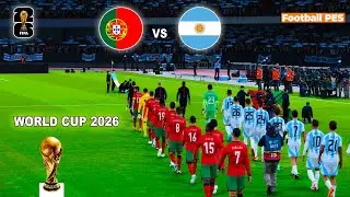 ARGENTINA vs PORTUGAL | Final FIFA World Cup 2026 USA | Full Match | Realistic PES Gameplay