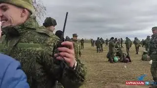 Отправка группы мобилизованных бойцов из нашего района