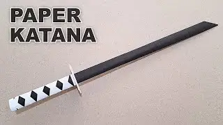 DIY - HOW TO MAKE A KATANA FROM A4 PAPER - ( How to Make a Paper Sword )