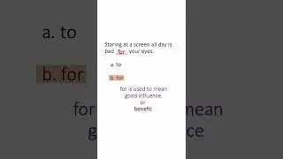 [Prepositions] To vs For Quiz 