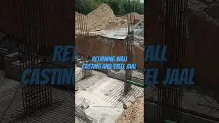 retaining wall casting and steel jaal