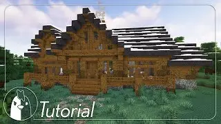 Modern Log Cabin & Interior | Minecraft Tutorial