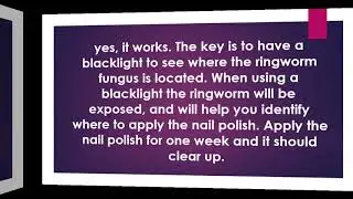 Can Nail Polish Cure Ringworm