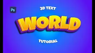 How to Make 3D Text in Photoshop Tutorial