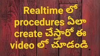 stored proc Realtime examples and uses || 2022