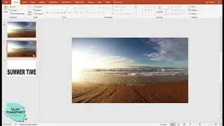Membuat Video Dengan Background Text Transparan di PowerPoint