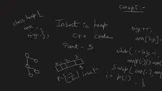 heap insert code C++ | explanation | part 5