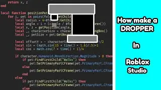 How to make a Dropper | Roblox Studio