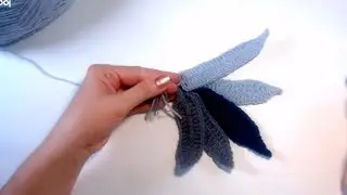 Как связать перо. Вязание крючком
