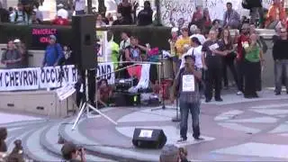 Oakland General Strike: Kiwi, L.A. Filipino organizer/rapper/poet  @ Oscar Grant Plaza