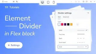The new element “Divider” in Flex block