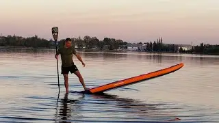 Сплав по р. Поль! В верх по течению на (сап борд! ) 