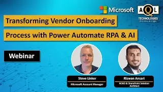 Transforming Vendor Onboarding Process with Power Automate RPA & AI | AQL Technologies
