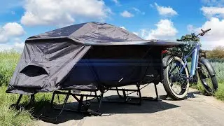 Fahrrad ZELTANHÄNGER | OutdoorU OneSite Fahrradanhängerzelt | Mokwheel Basalt