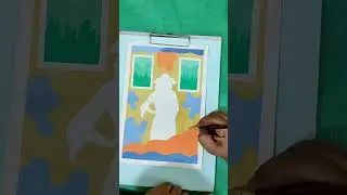HOW TO MAKE BOHO ART|BOHO ART PAINTING😊🎨👩‍🎨#shorts #shortsvideo #boho #bohoart #bohopainting