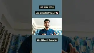 IIT JAM 2025 Last 6 Months Preparation Strategy ☑️ || Inspire Chemistry #shorts #iitjam2025