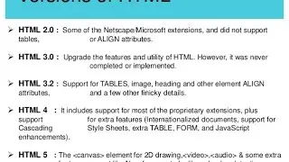 What are the versions of HTML and XHTML